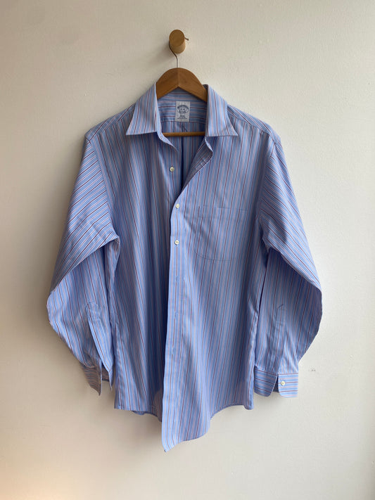 Blue and purple striped Brooks Brothers button-up SS3