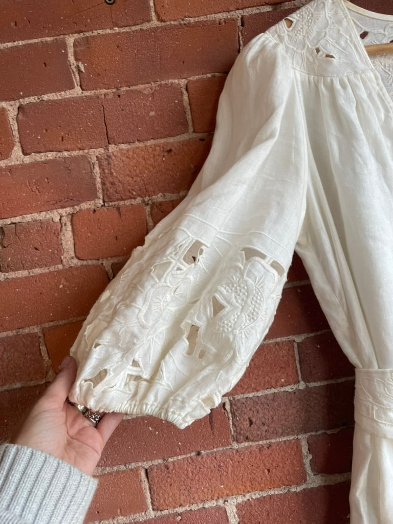 Zimmermann White Dress With Belt SS1-2