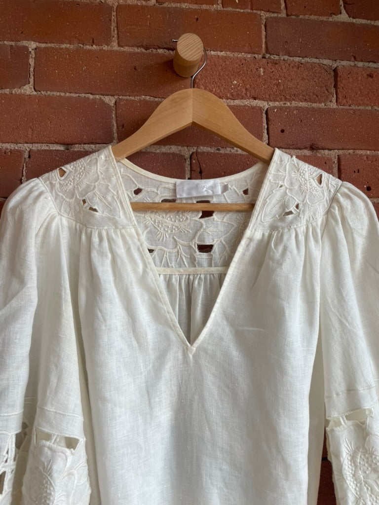 Zimmermann White Dress With Belt SS1-2