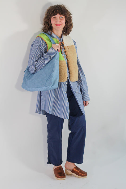 Baggu nylon shoulder bag digital denim