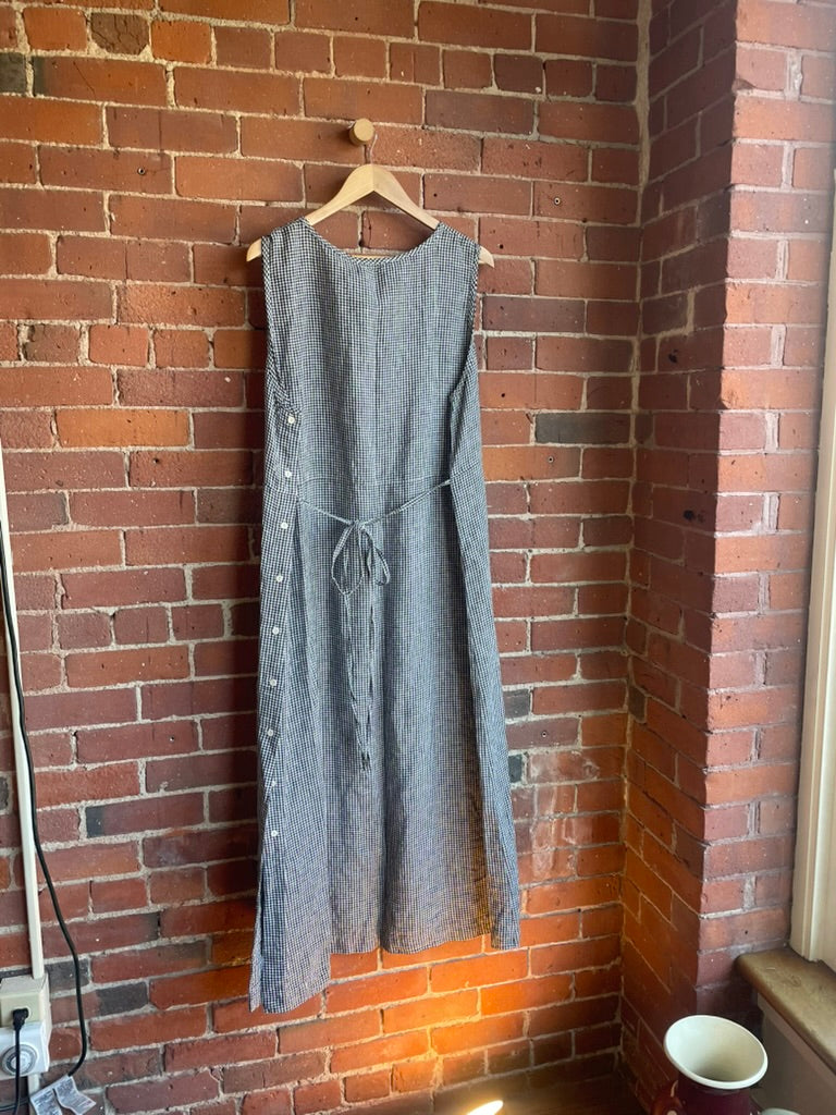 Gillian Stevens Gingham Linen Bellia Dress SS2-3