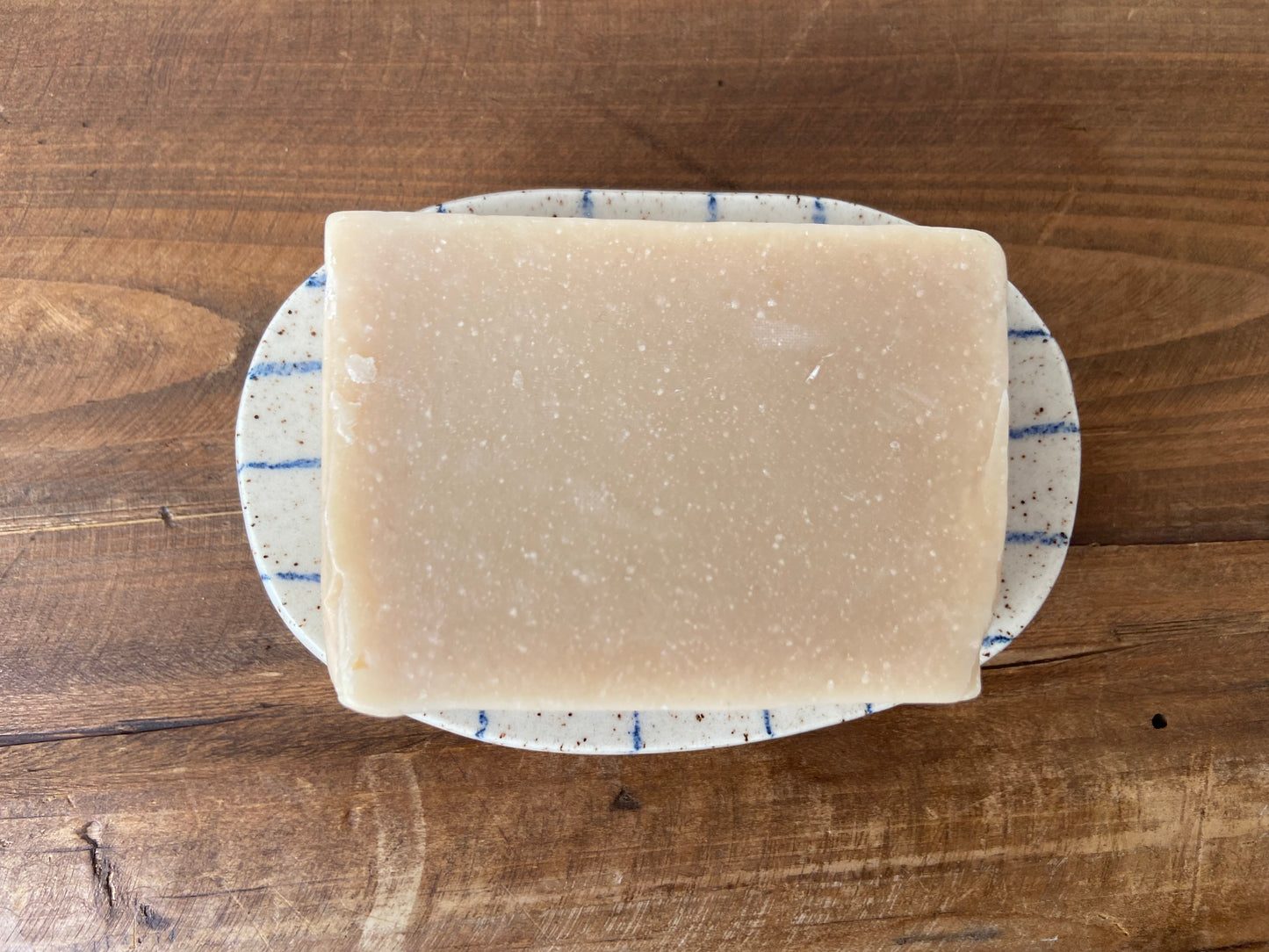 Ash & Clay blue grid soap dish