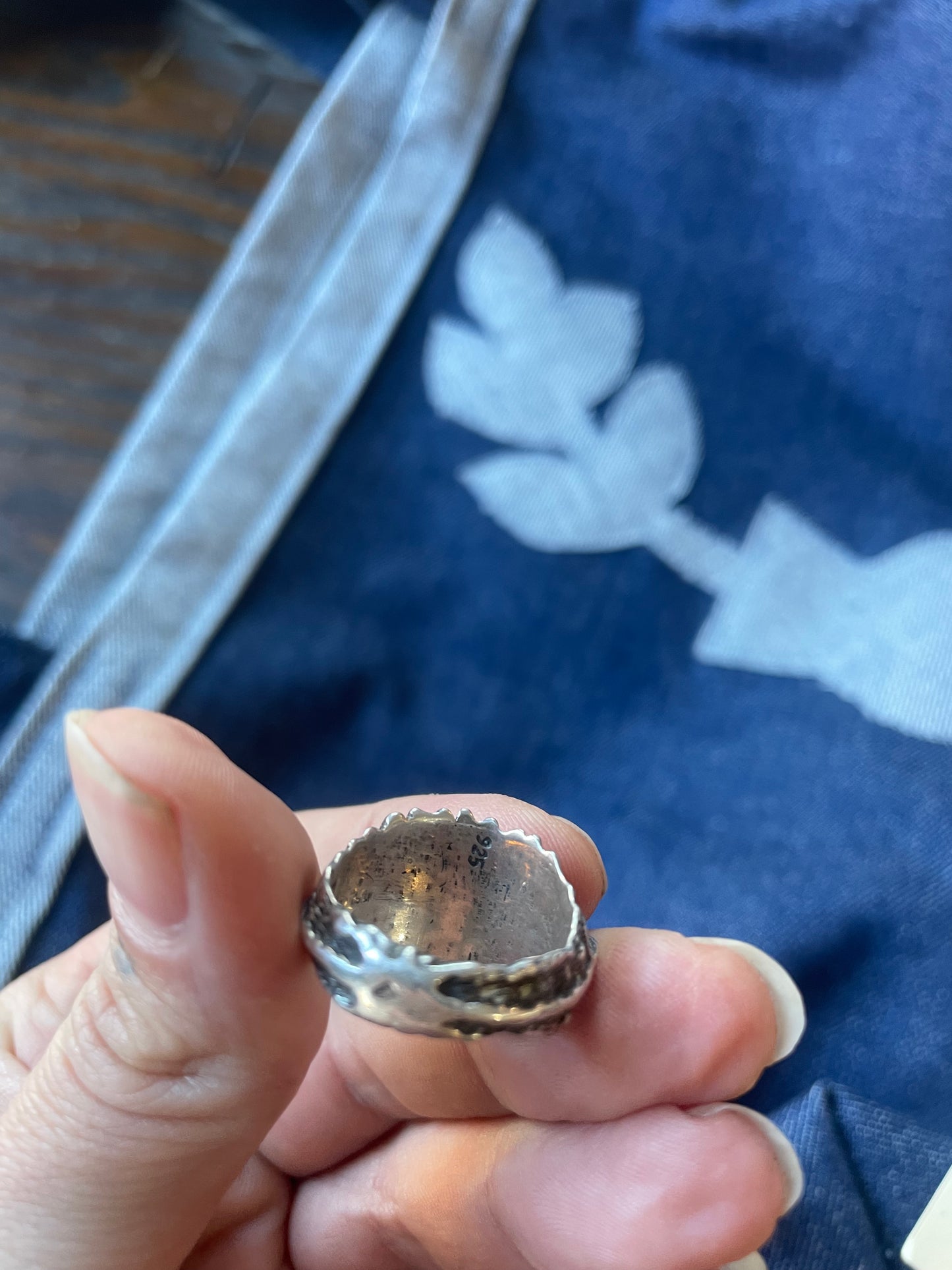 Brutalist Sterling Ring Size 7.5