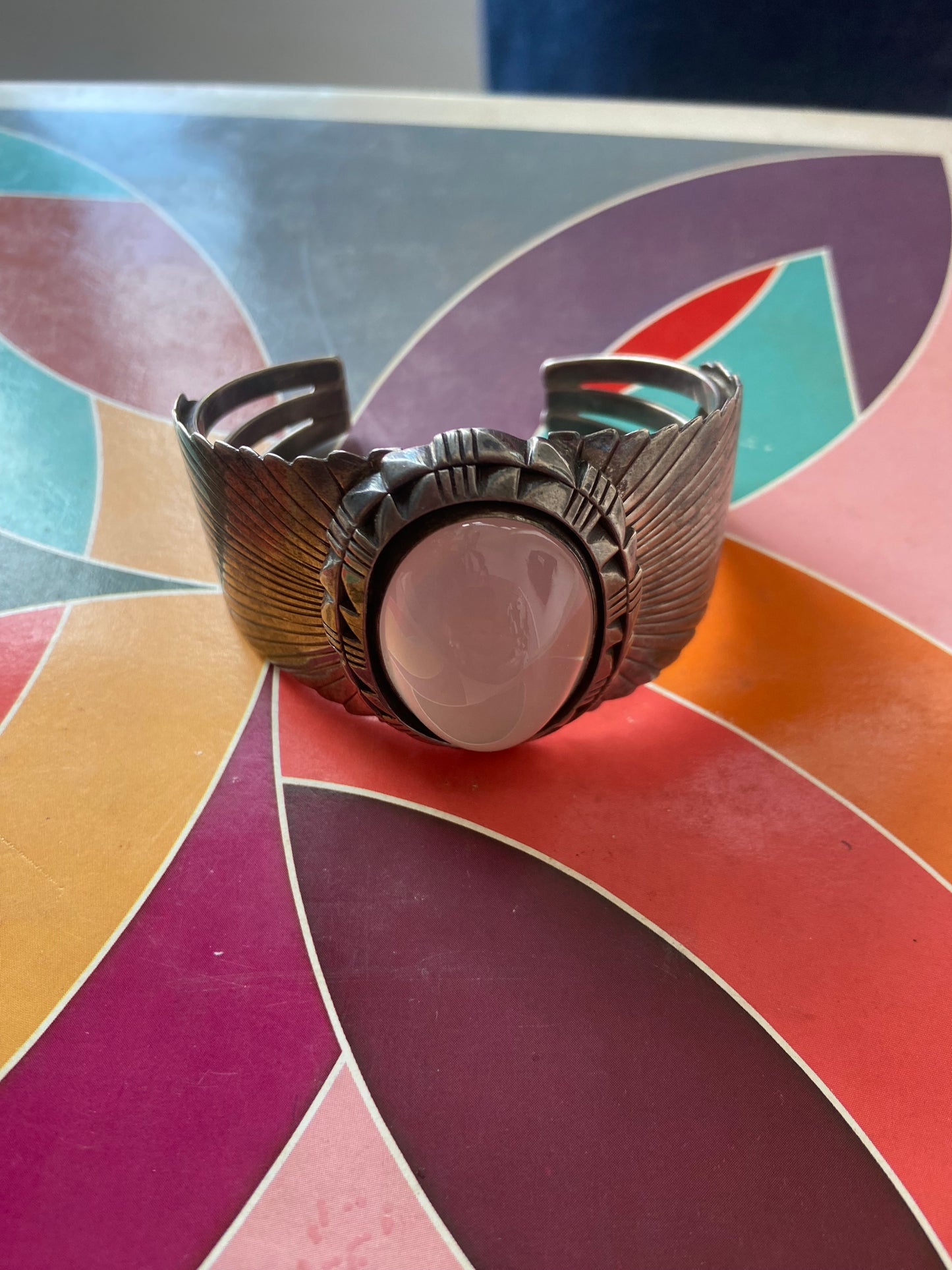 Sterling and quartz cuff