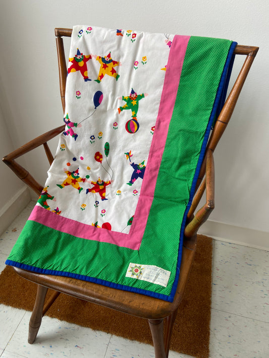 Clown baby blanket
