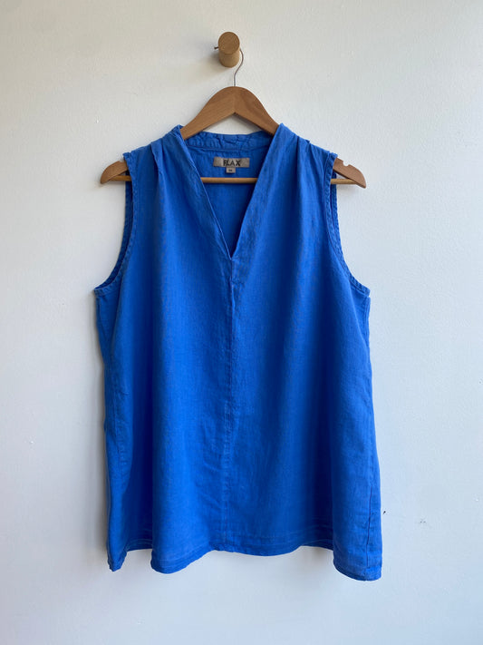 Electric blue linen tunic SS1-2