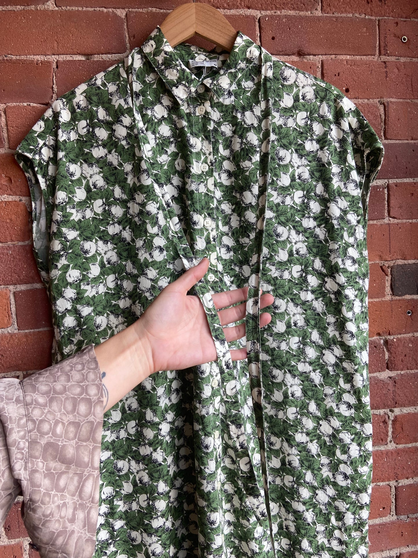 Frank and Oak green patterned frock SS 2