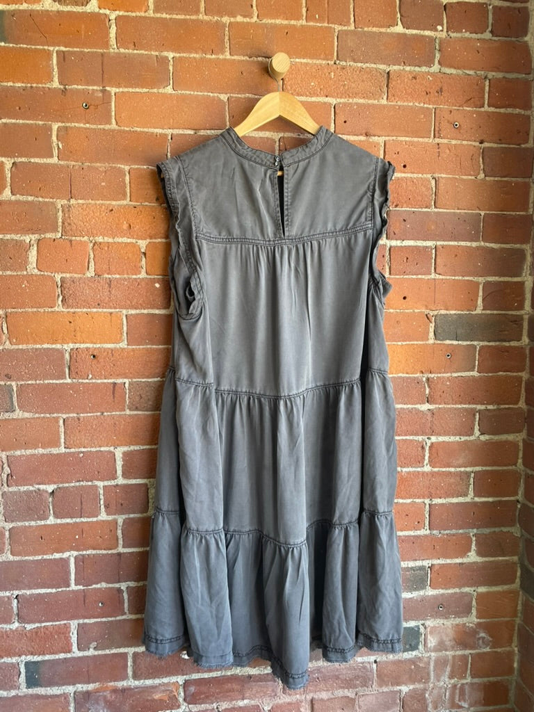 Grey Ruffle Dress SS2-3