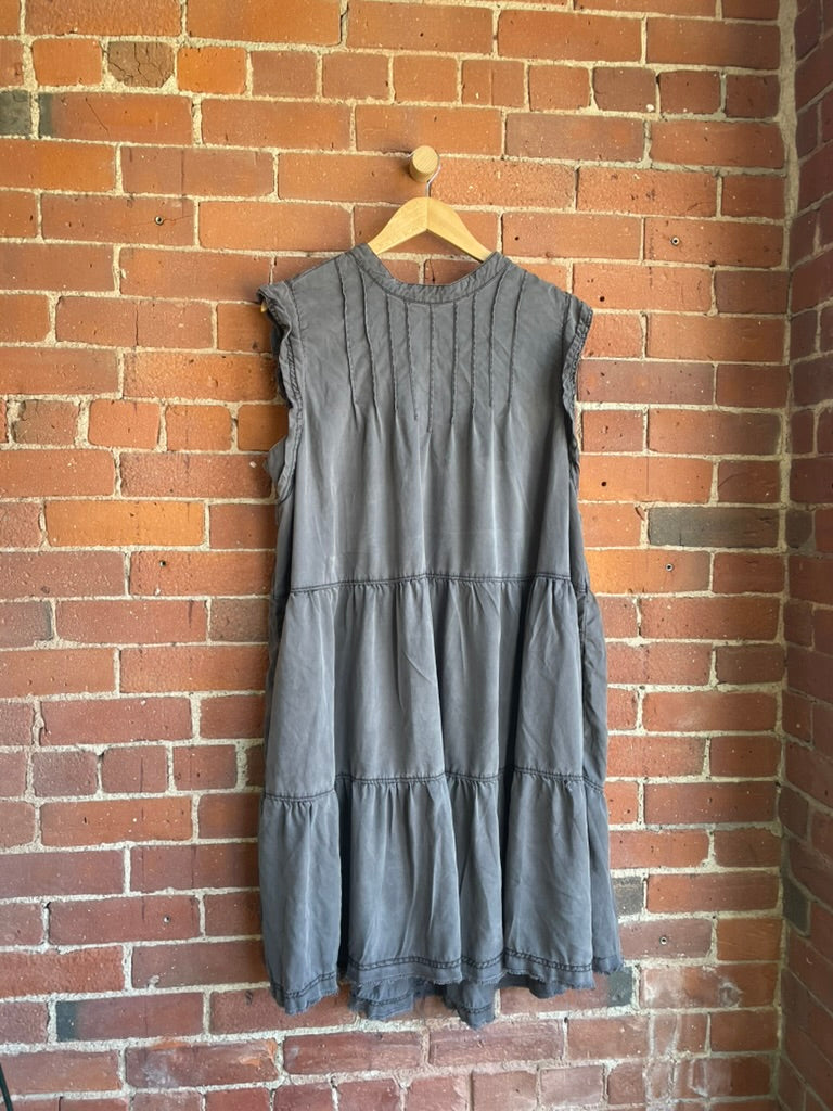 Grey Ruffle Dress SS2-3