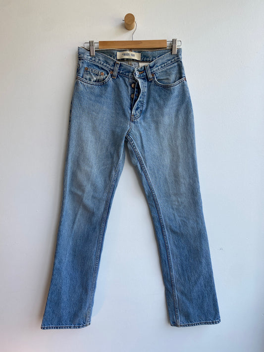 Medium wash boot cut jeans SS1-2
