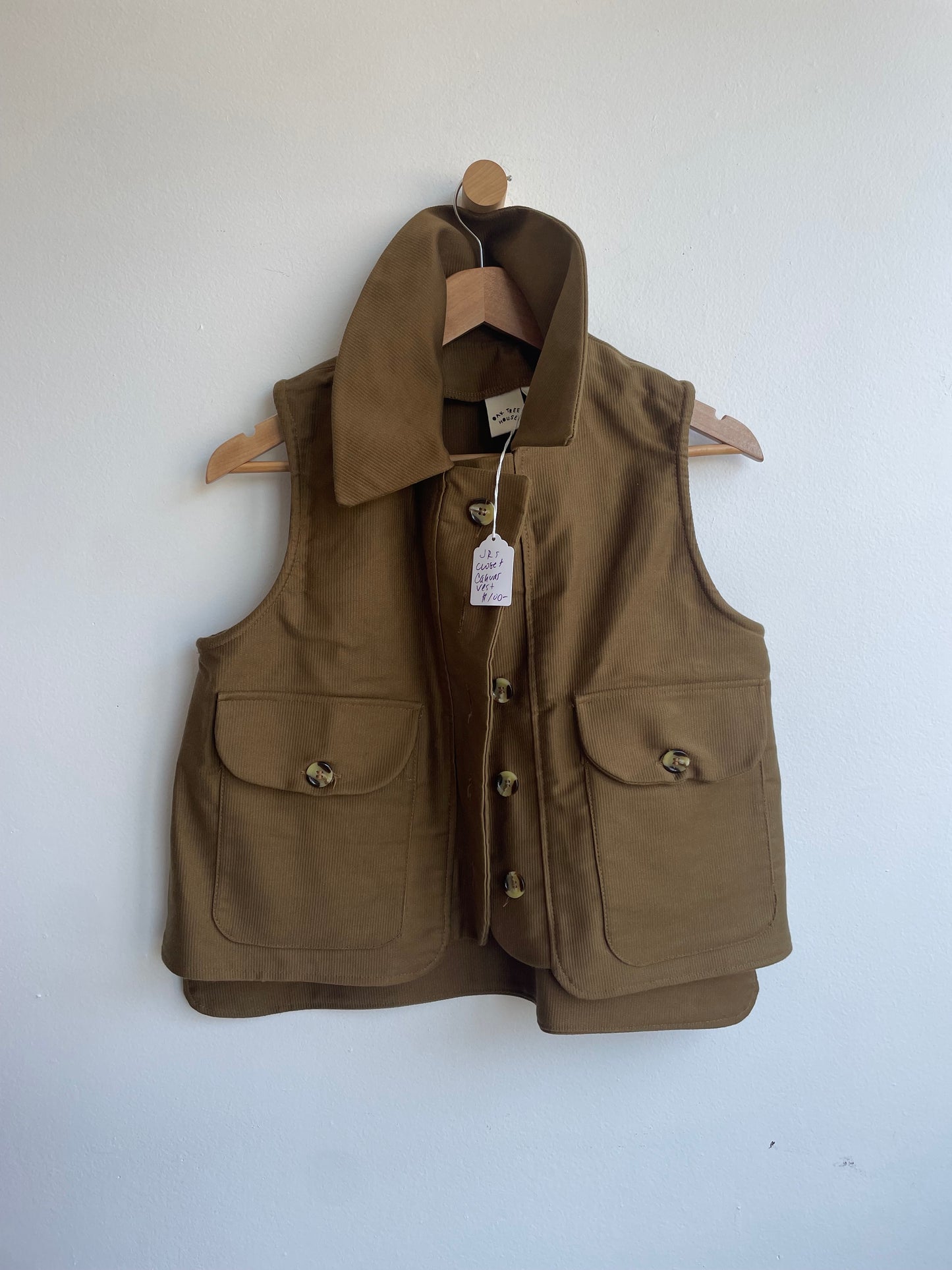 Olive Green Canvas Vest