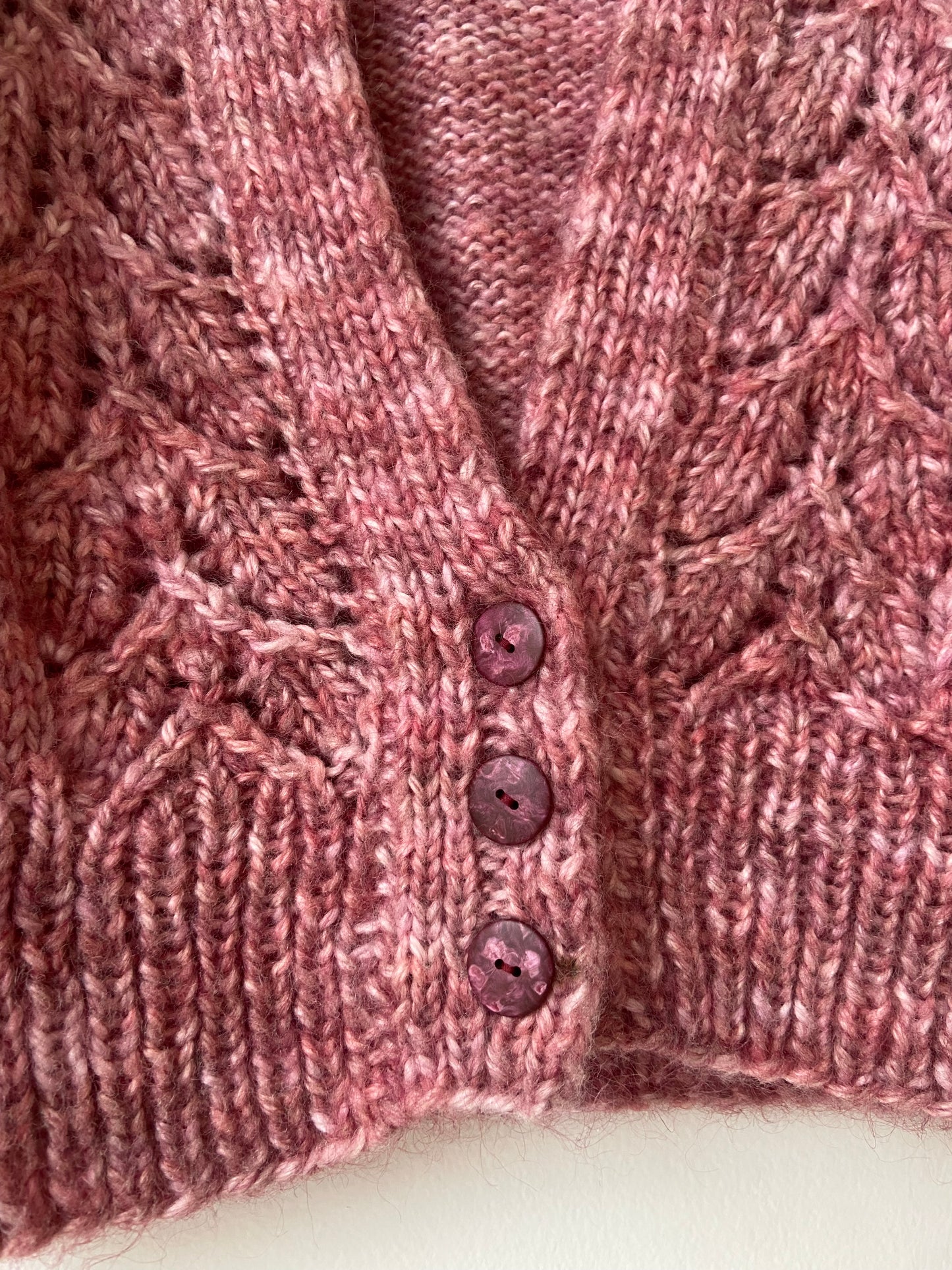 Pink wool cardigan SS 1