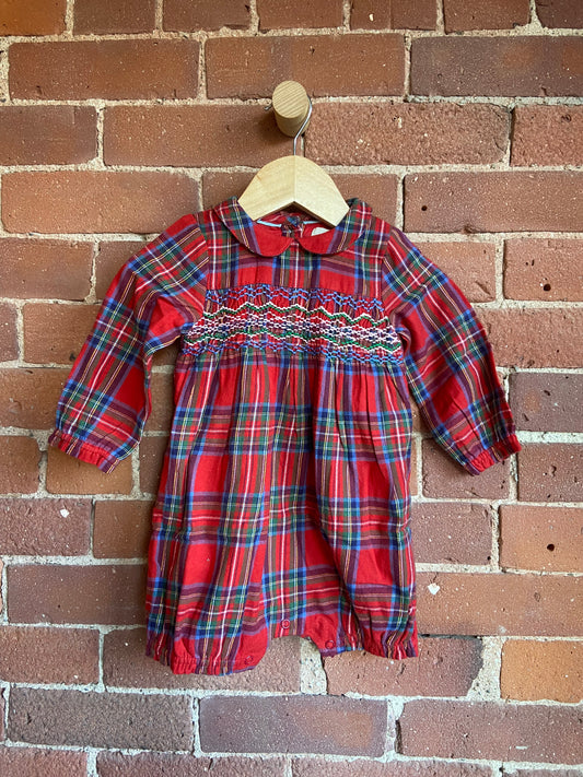 Little. Ones Boden plaid dress sz 6-9 mo (4,2)