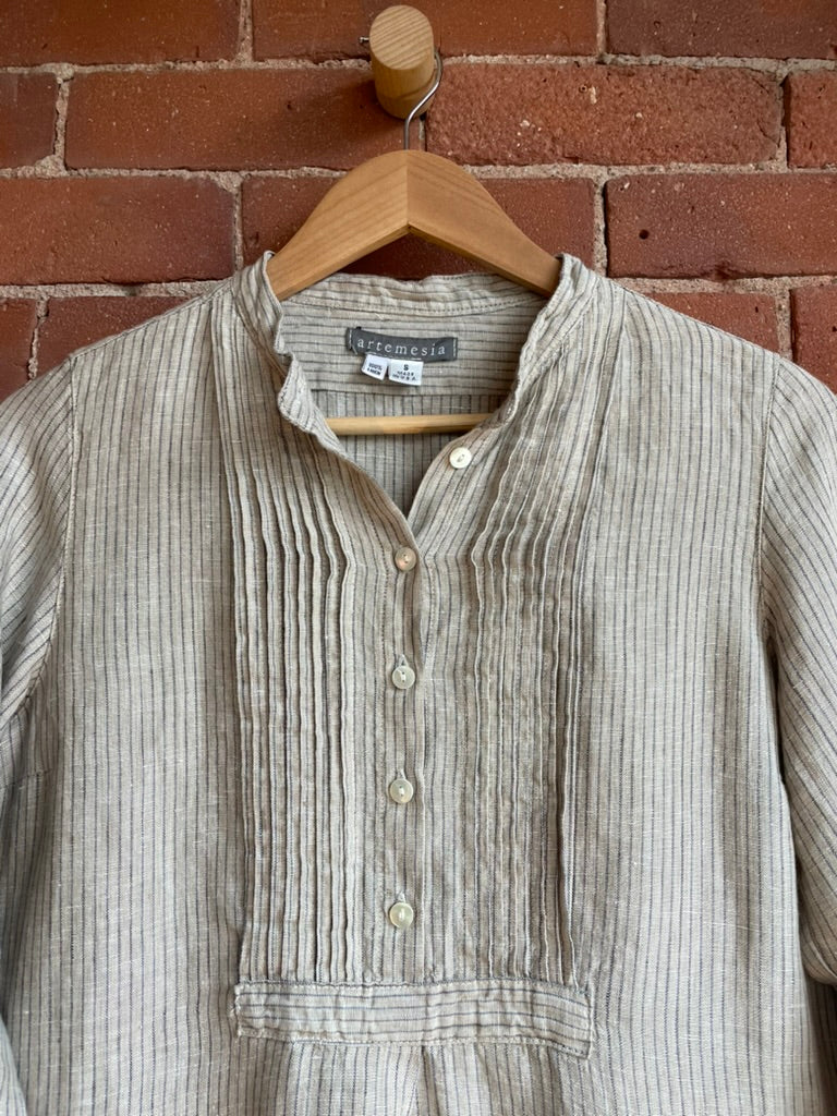 Artemesia Oatmeal Linen Frock SS1-2