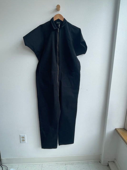 Black Cotton Rachel Comey Jumpsuit SS1