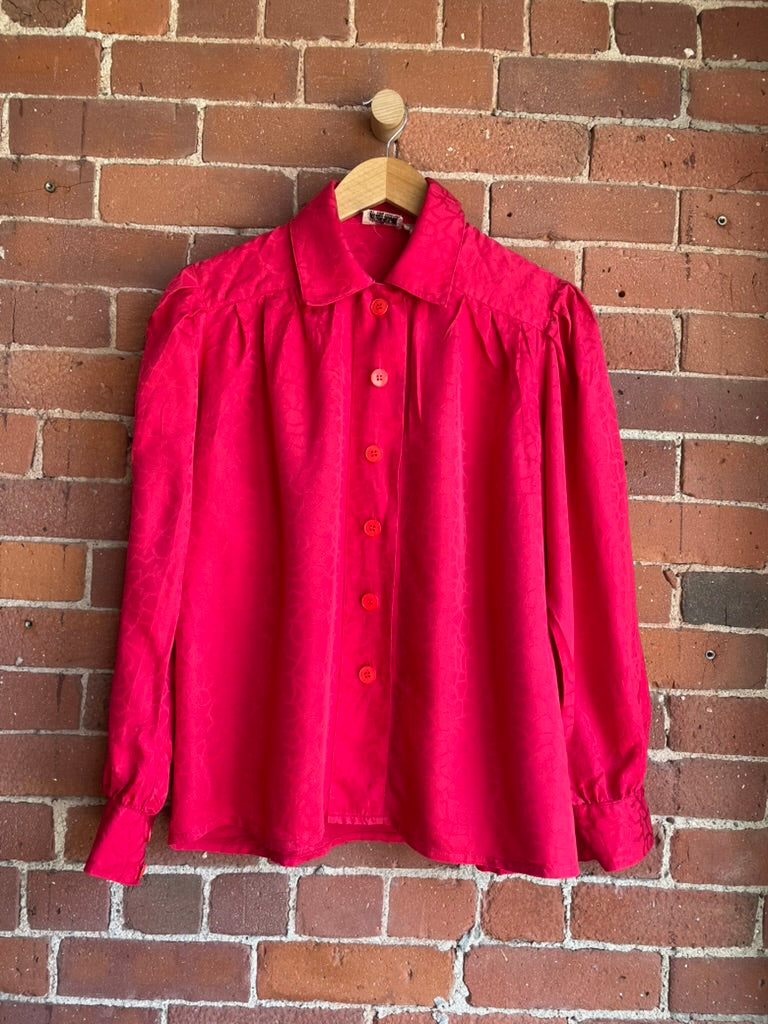 Red Patterned Blouse SS2
