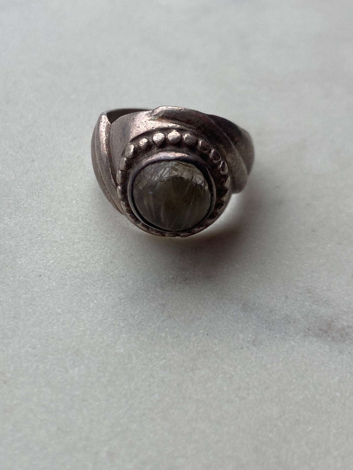 Vintage grey stone ring size 7.5
