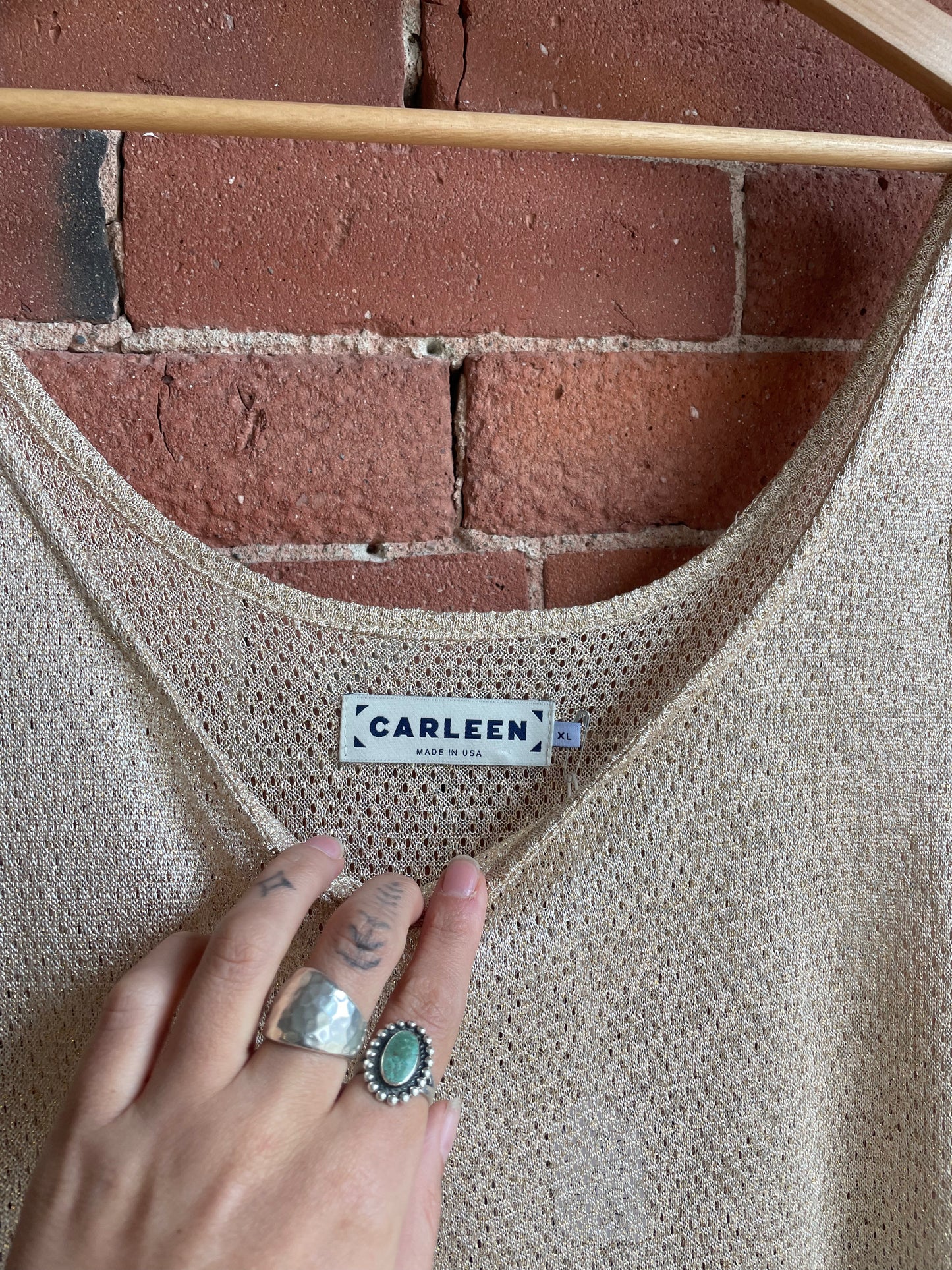 Carleen Basketball Dress Gold Mesh SS3