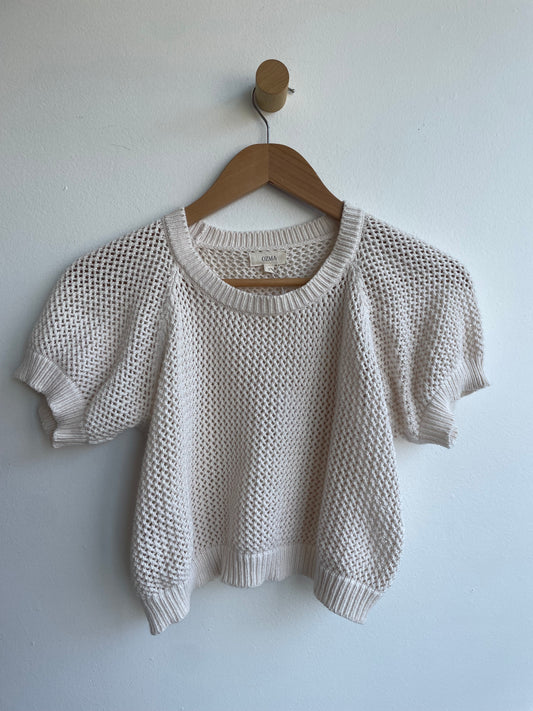 Knit Mesh Crop Top
