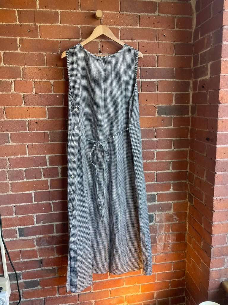 Gillian Stevens Gingham Linen Bellia Dress SS2-3