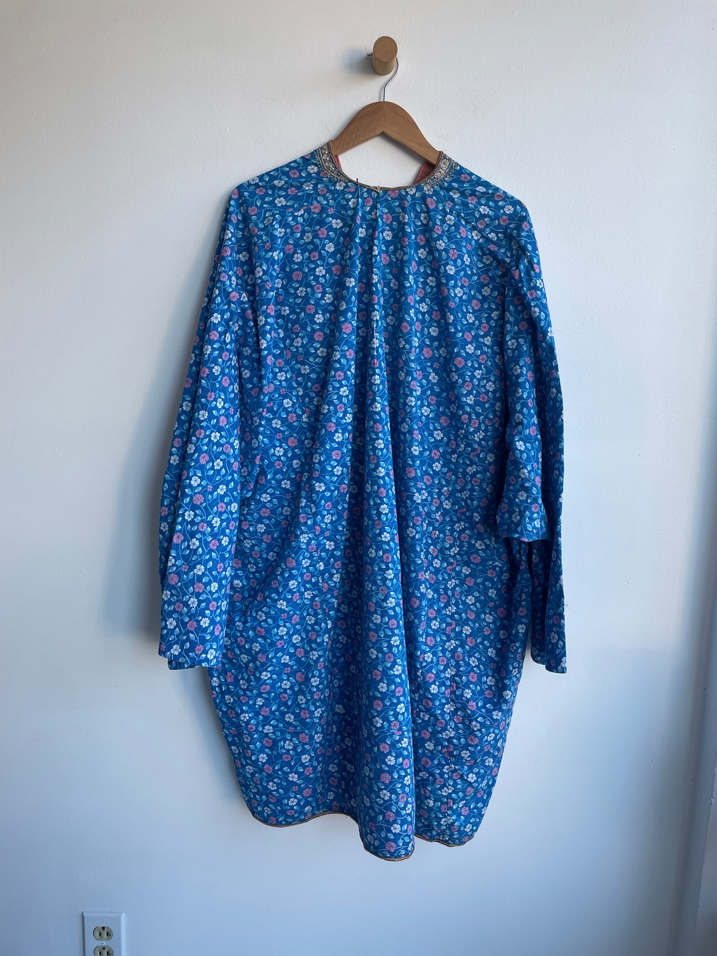 Blue Floral Tunic Dress SS1-3