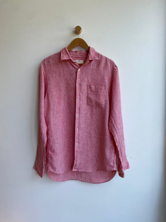Red and white seersucker shirt SS2-3