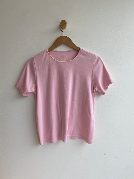Baby pink cropped tee SS2