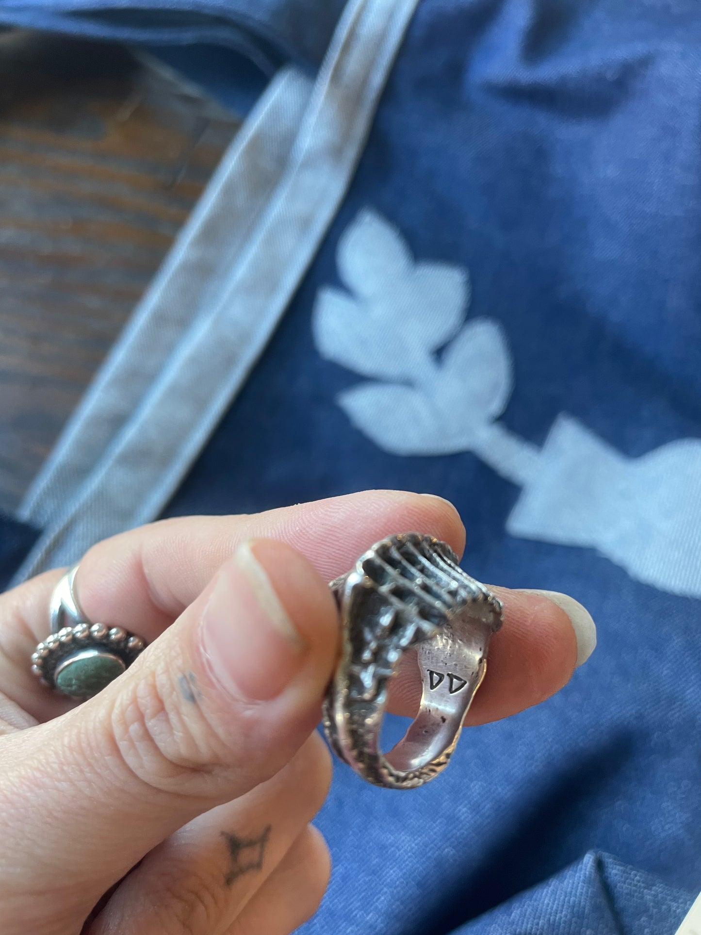 Brutalist Sterling Ring Size 7.5