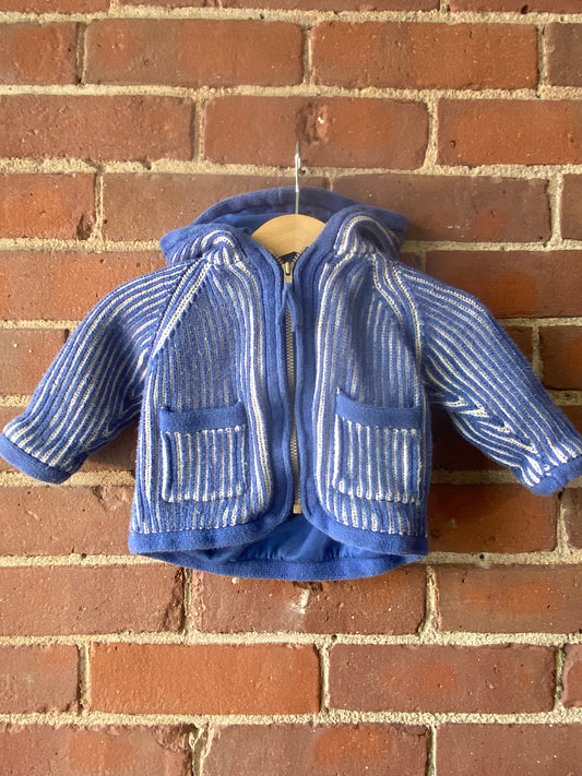 Little. Ones hanna anderson sweater zip-up sz 6-8 mo (2,10)