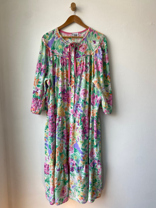 Floral button-up house dress SS3