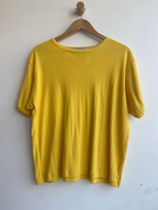 Yellow ribbed knit Tshirt SS3