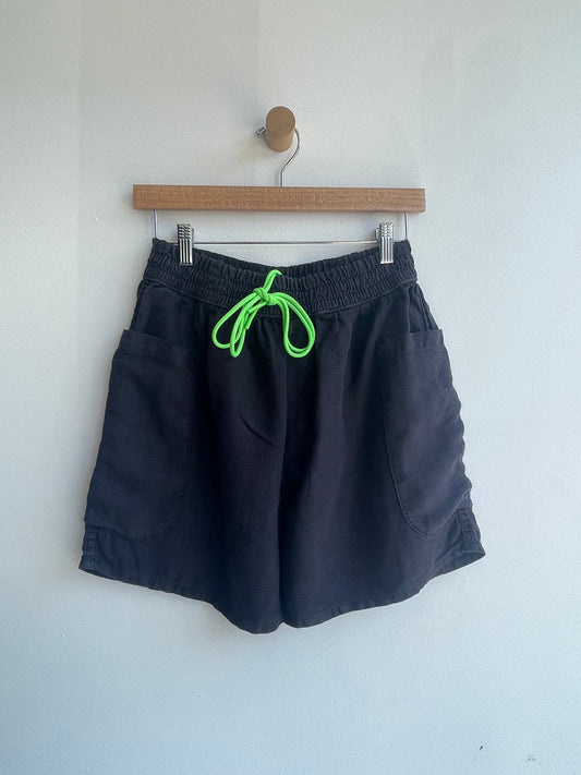 Marked down from $120: Meals F.D.A. Black Sesame Linen Shorts