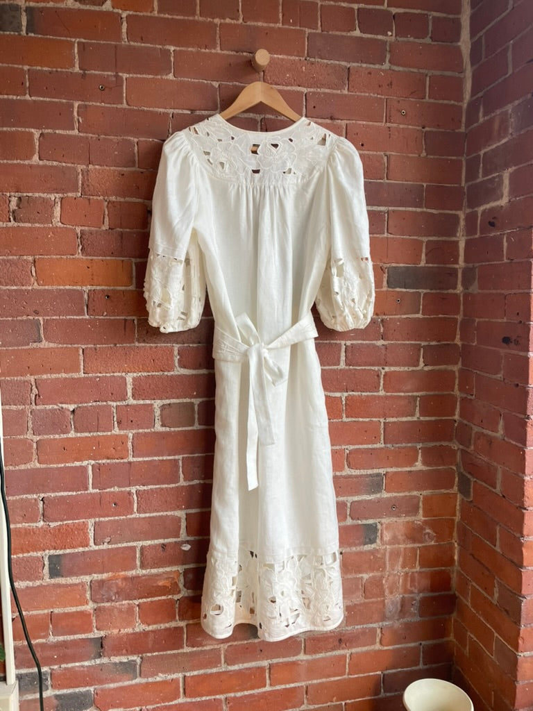 Zimmermann White Dress With Belt SS1-2