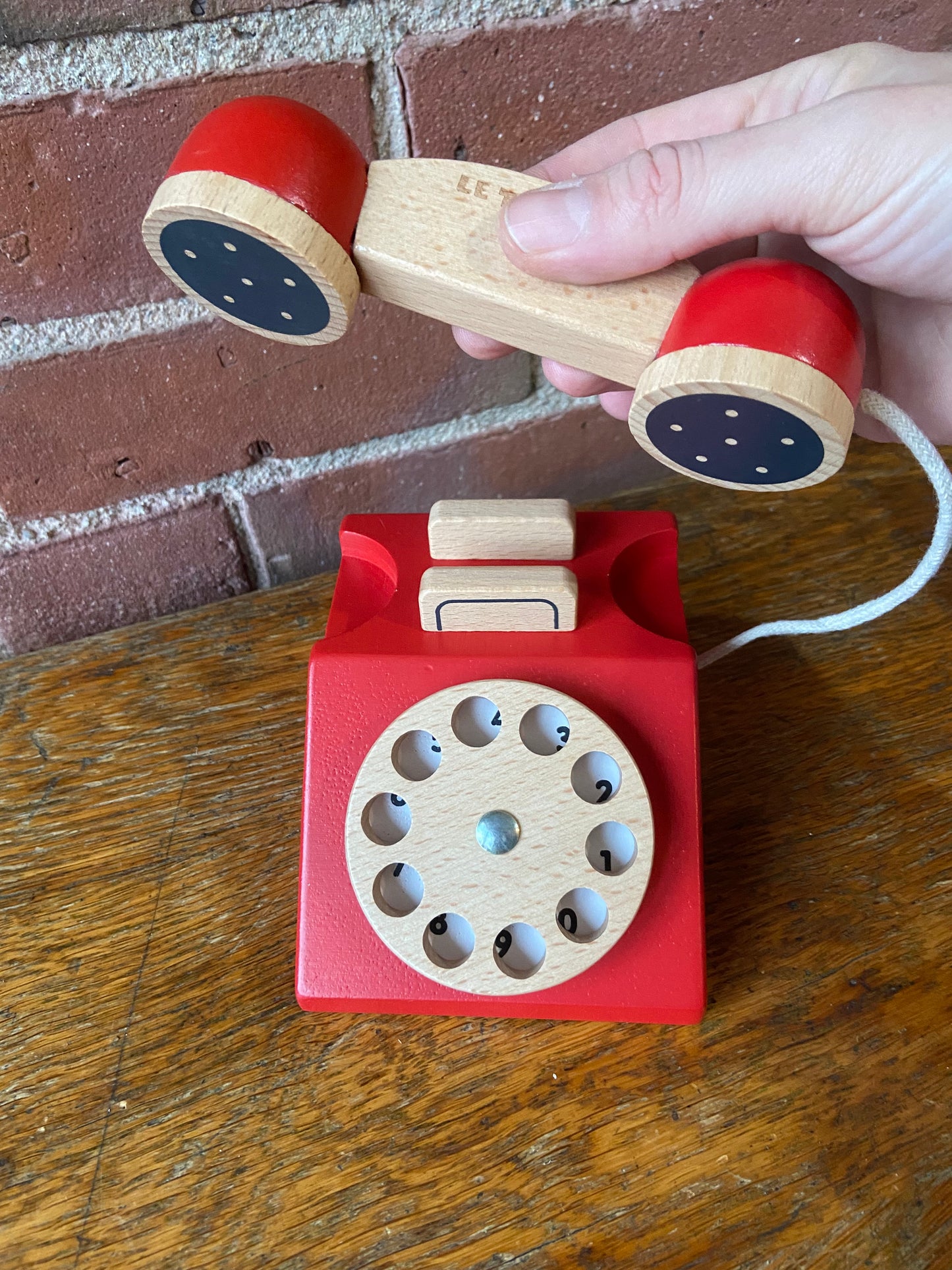 Vintage wooden telephone