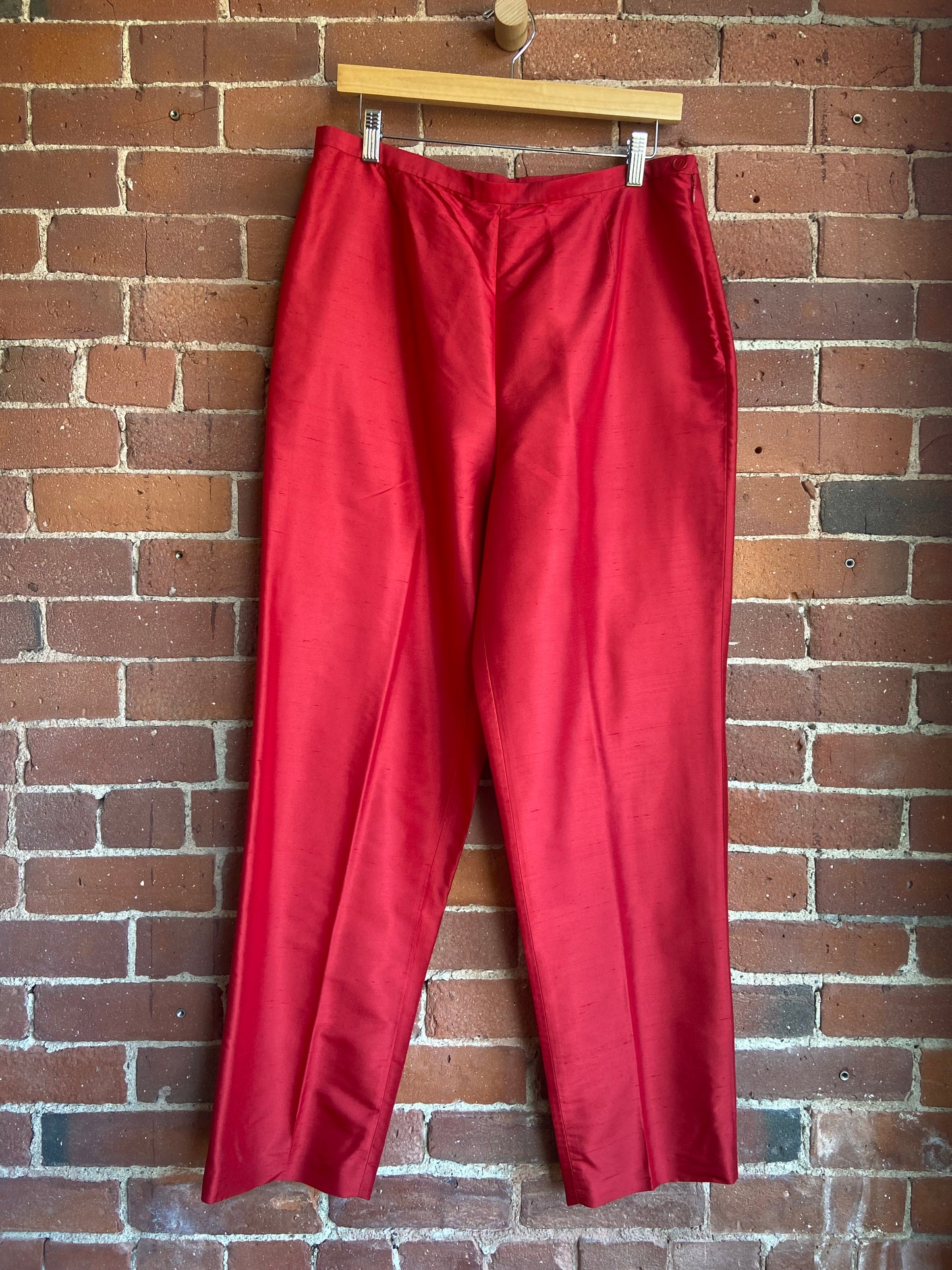 Red silk pants SS 2