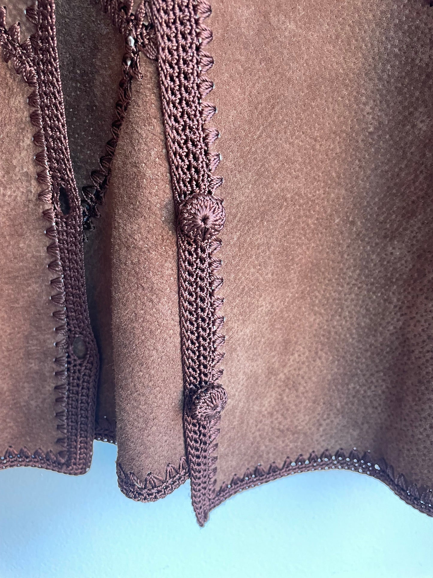Brown Patchwork Leather Jacket SS1