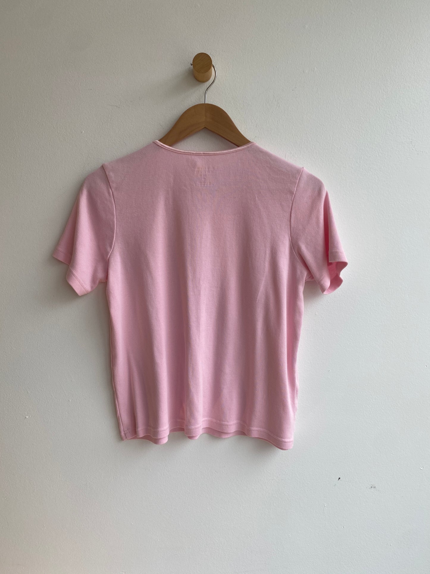 Baby pink cropped tee SS2
