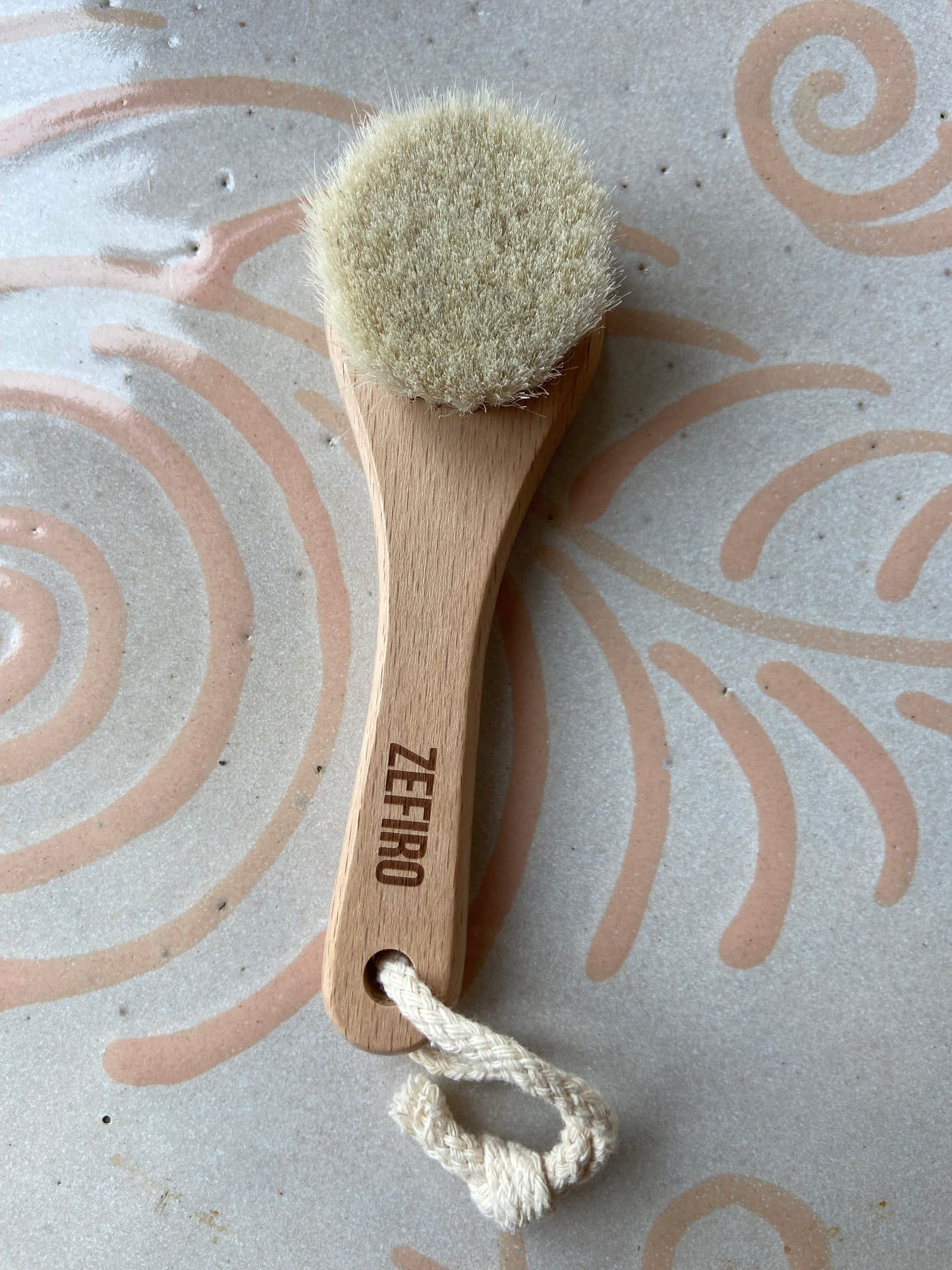 Wooden face brush