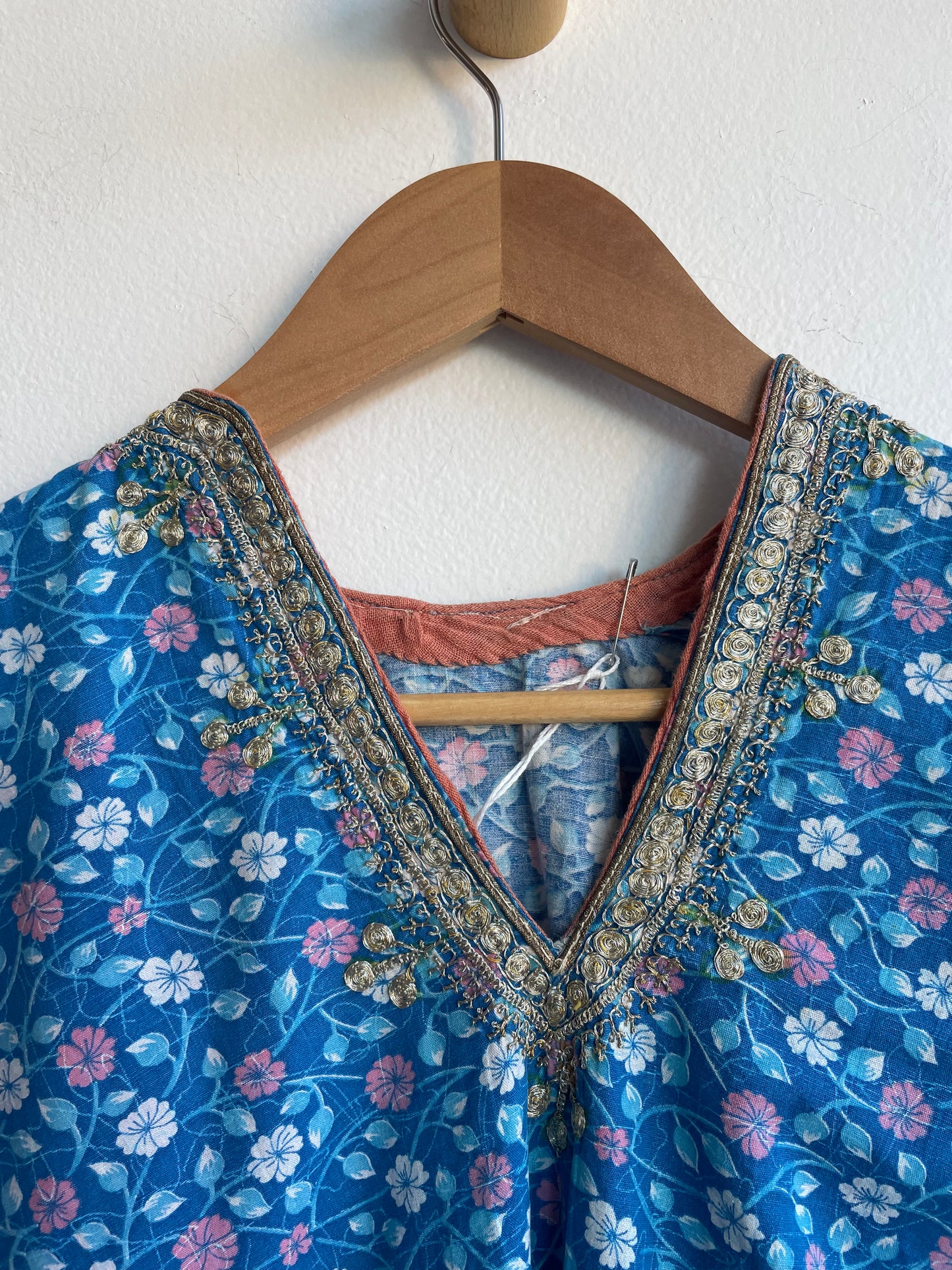 Blue Floral Tunic Dress SS1-3