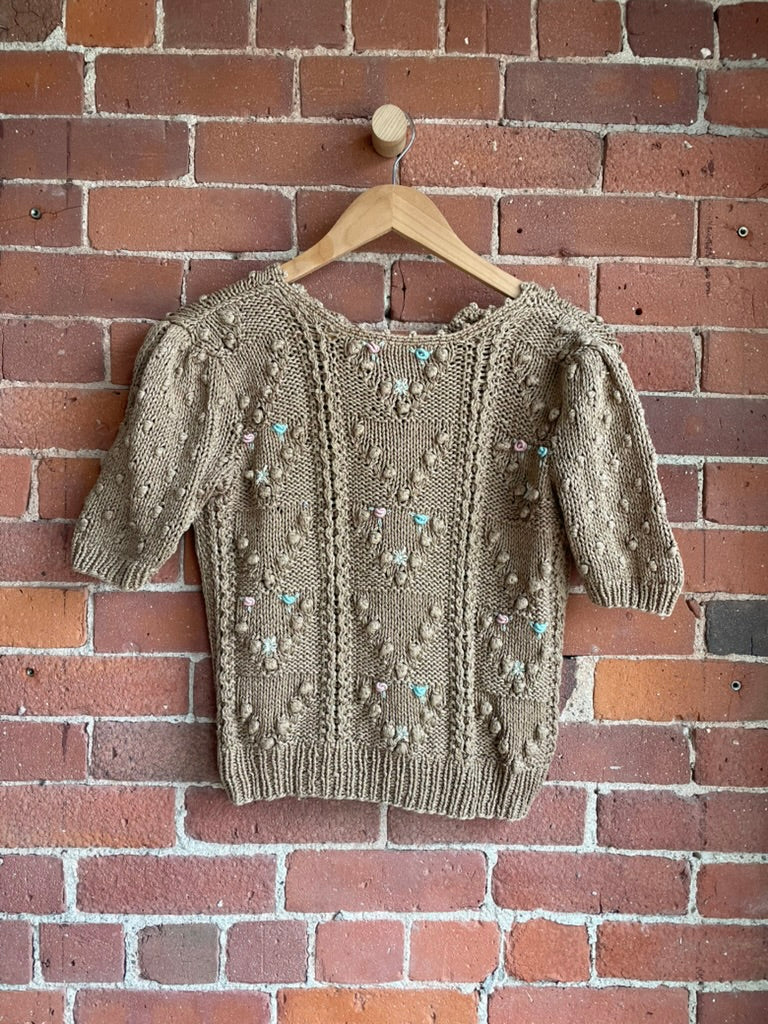 Vintage Crochet Short Sleeve Top SS1
