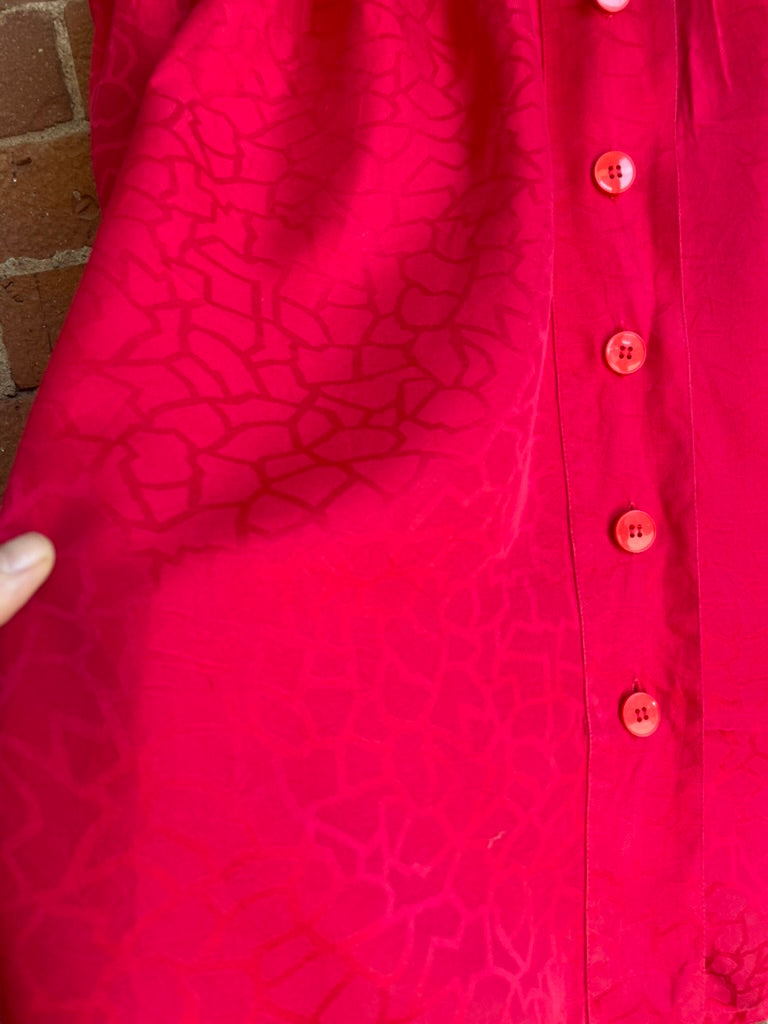 Red Patterned Blouse SS2