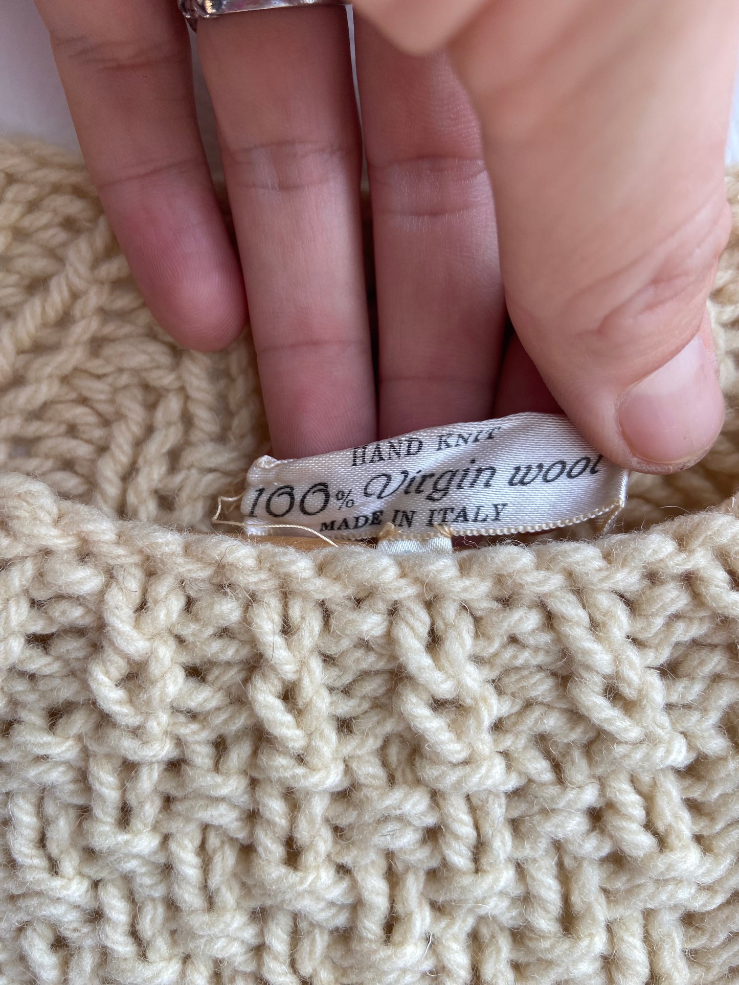Off-white Italian Wool Cable knit Sweater SS1-2