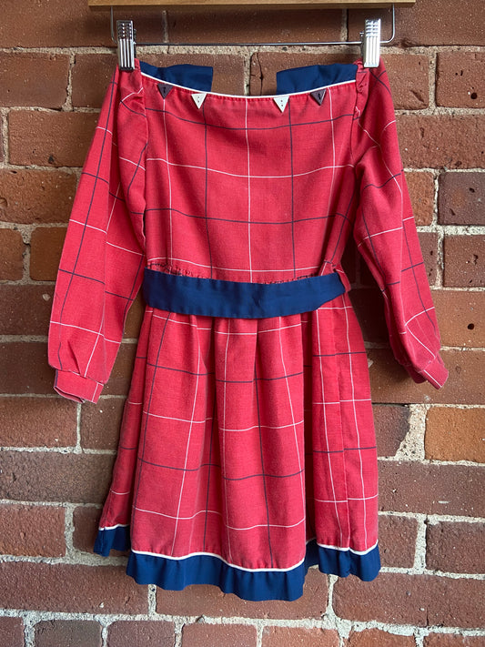 Little. Ones red grid frock sz 3