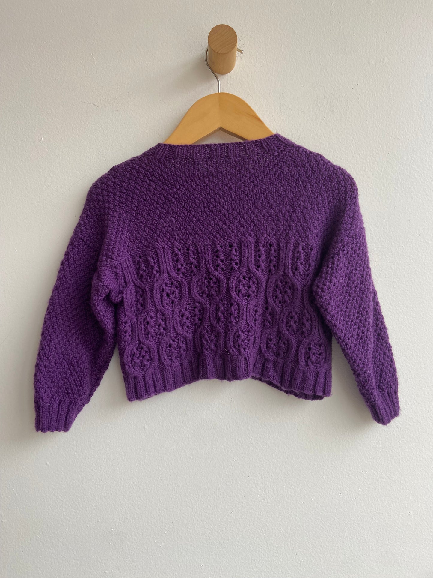 Hand-knit sweater sz 2/4