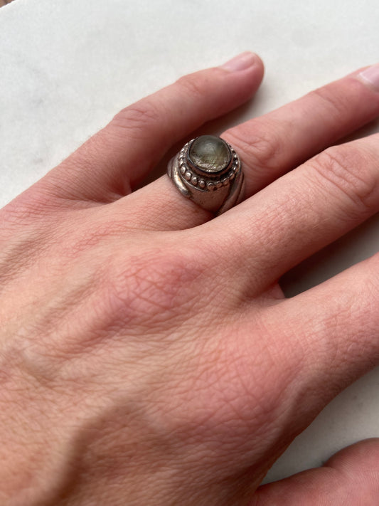 Vintage grey stone ring size 7.5
