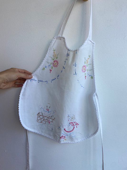 Little. Ones vintage embroidered apron