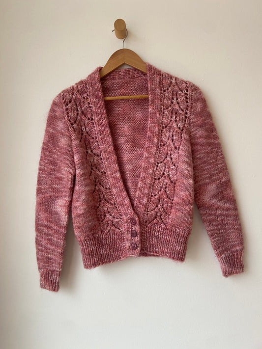 Pink wool cardigan SS 1