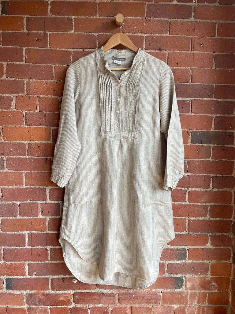 Artemesia Oatmeal Linen Frock SS1-2