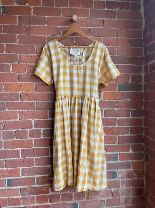 Ace & Jig Yellow Check Dress SS2-3