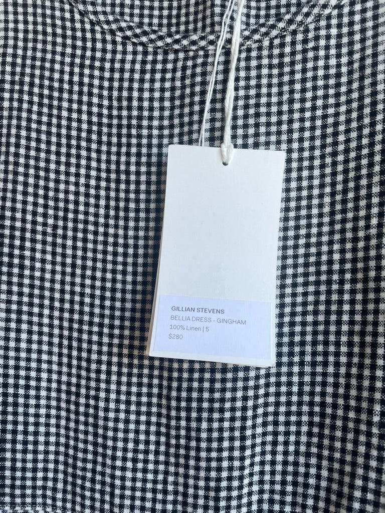 Gillian Stevens Gingham Linen Bellia Dress SS2-3
